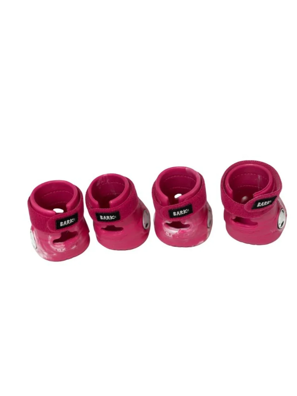 Barkbox CROCS Dog Puppy Size Medium shoes Pink White Marbled Dragon Fruit set of
